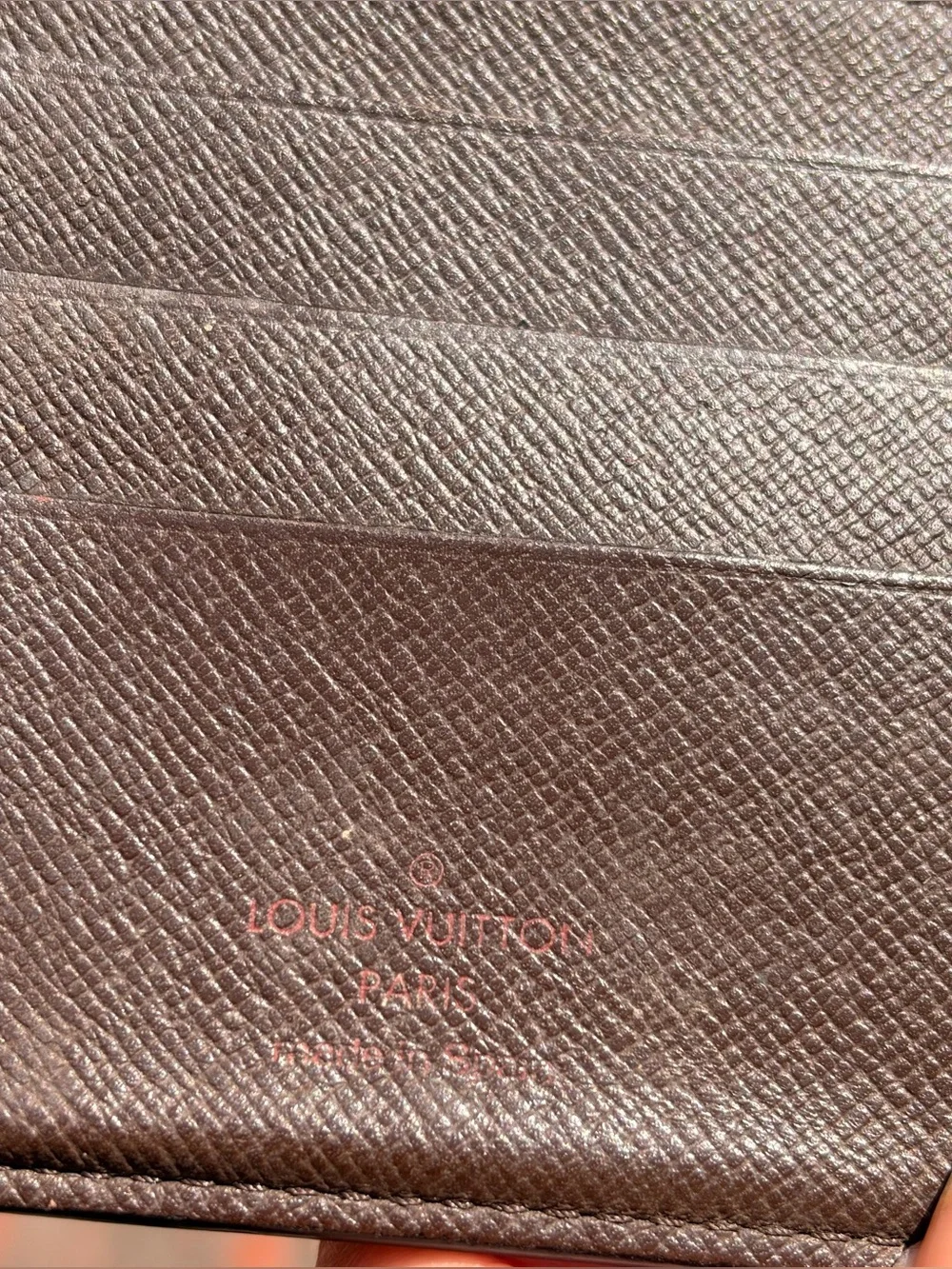 Men’s Louis Vuitton Damier Wallet Billfold Authentic 2003 DateCode Damaged